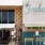 Exterior of Frela’s walk-up eatery with geometric wall design