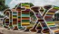 outdoor sculpture of the letters atx